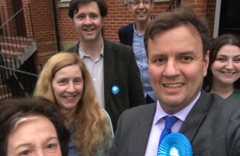 Greg Hands MP campaigning in the election with successful candidate Cllr Jackie Borland in Election Day for both the General Election and the Sands End Ward Council By-Election.