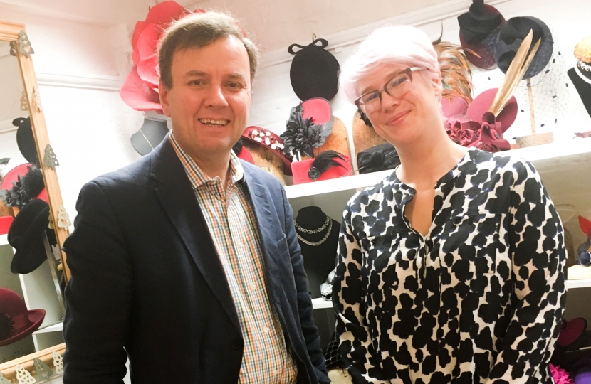 Greg Hands MP visiting Fulham Road shops as part of “Small Business Saturday” recently. 