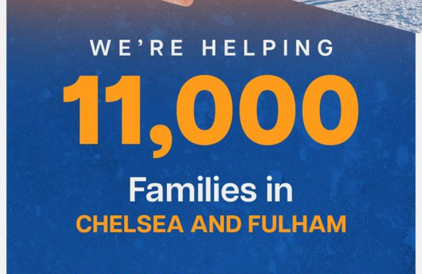 The Conservative Government is helping 11,000 families in Chelsea & Fulham with another Cost of Living payment.