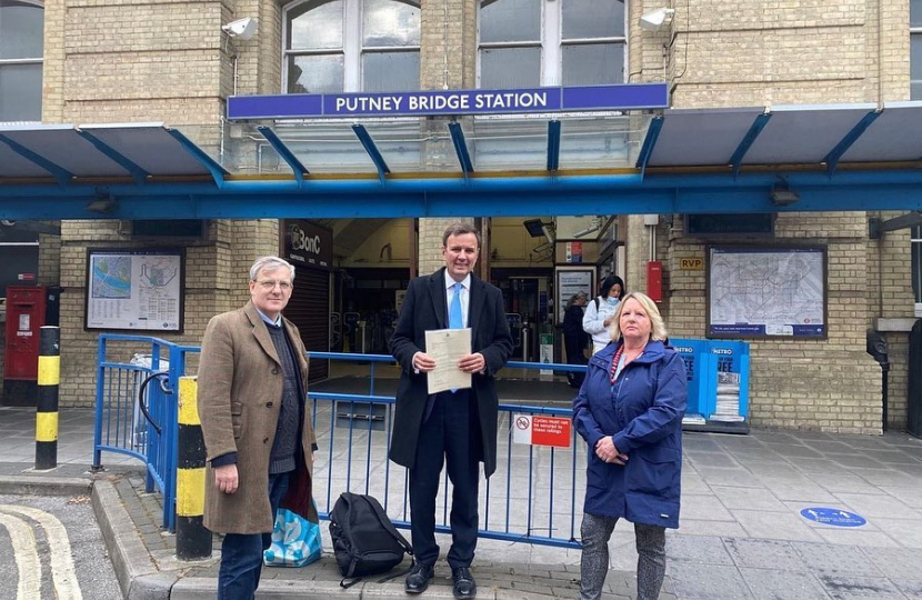 Greg Hands at Putney Bridge Tube Station 