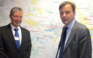 Greg Hands MP at TfL's headquarters with Mike Brown, TfL's new Commissioner.