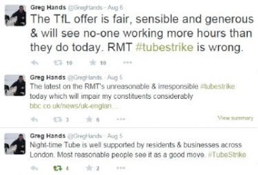 Tube Strike Tweets